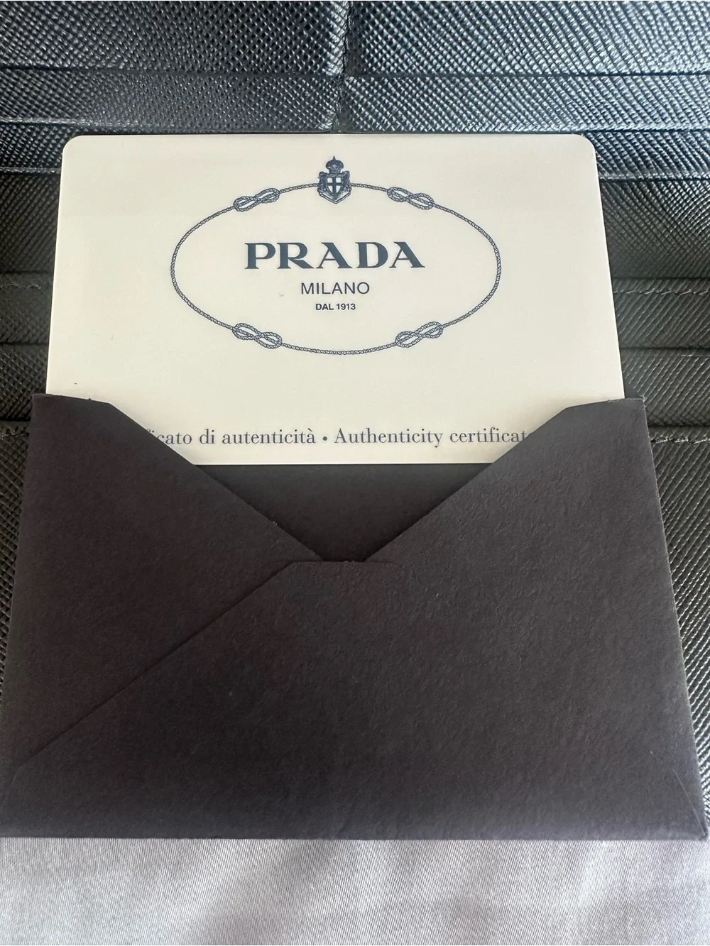 Prada Olive Green Saffiano Leather Wallet